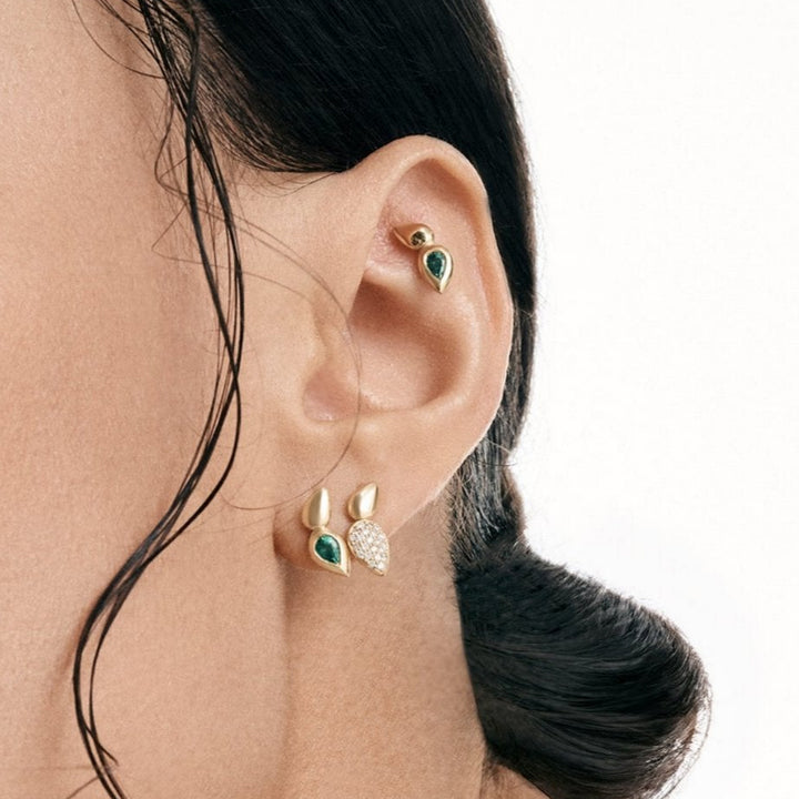 Point Drop Diamond Pave Studs