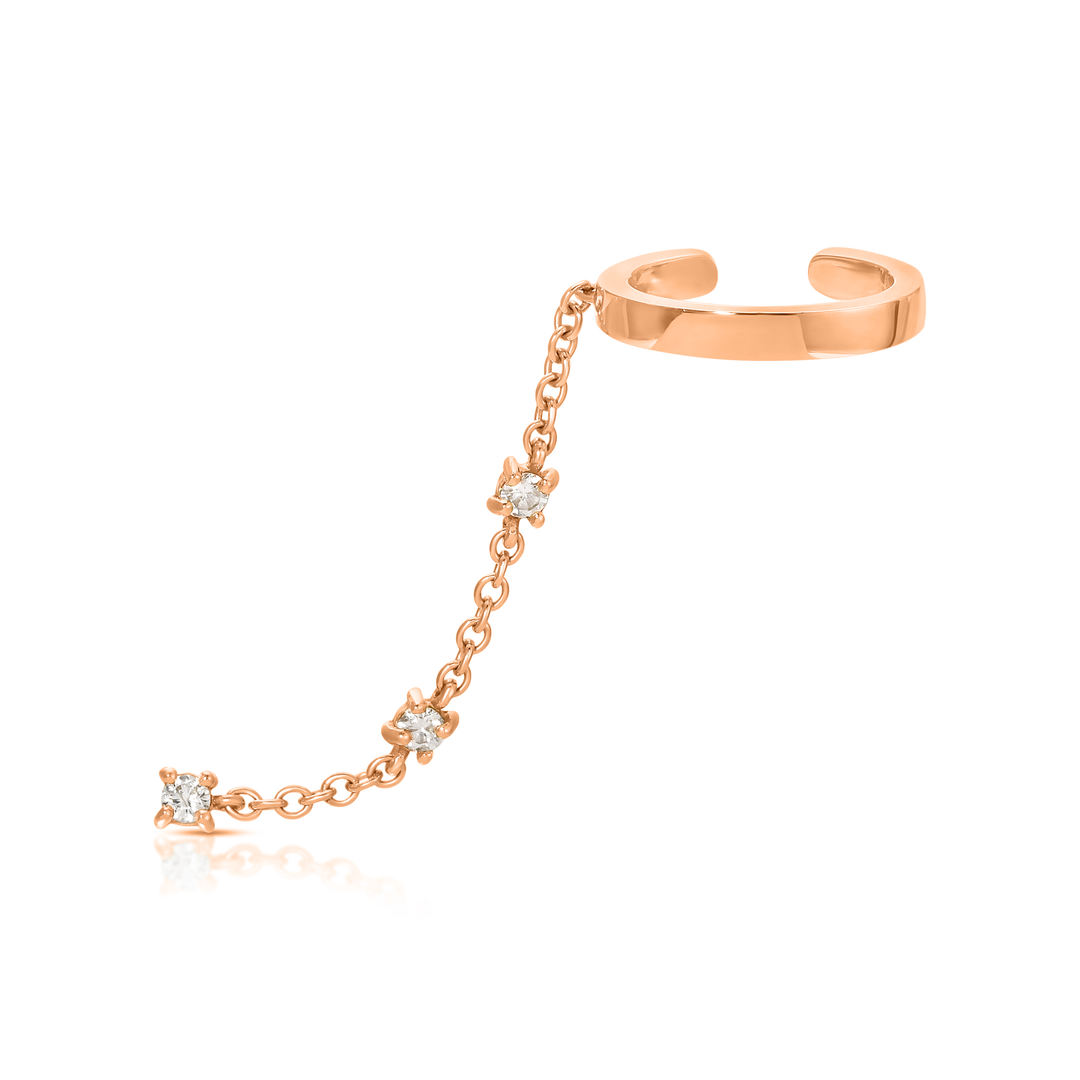 Diamond Chain Ear Cuff