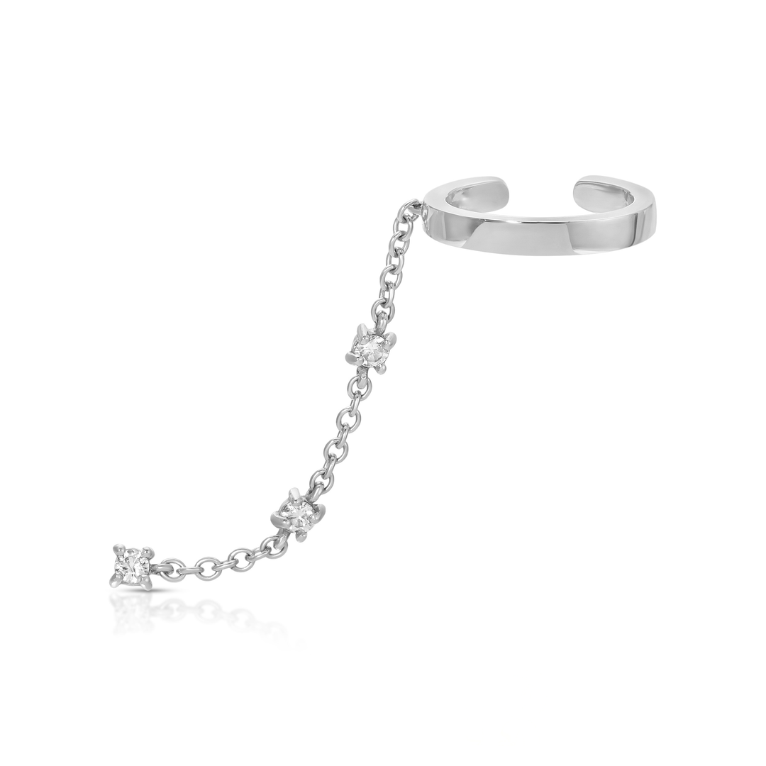 Diamond Chain Ear Cuff