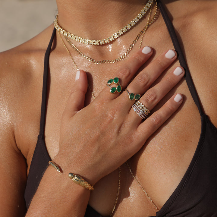 Double Emerald Ring