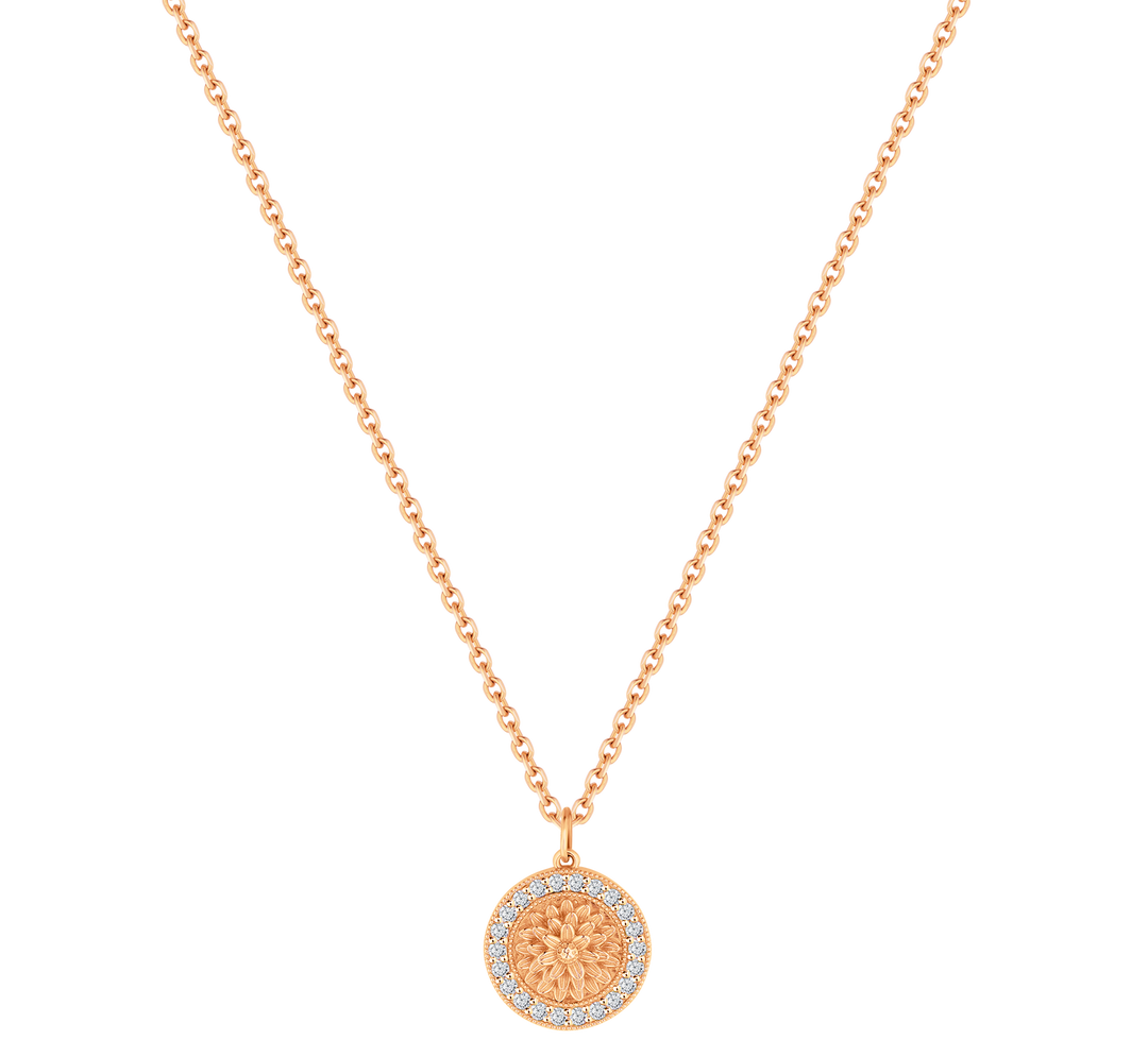 Flower Diamond Pendant Necklace