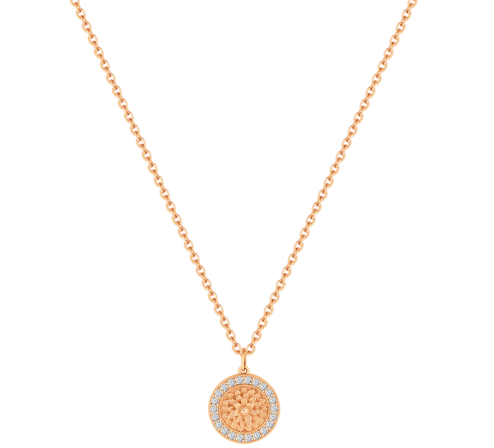 Flower Diamond Pendant Necklace