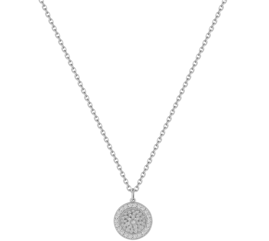 Flower Diamond Pendant Necklace