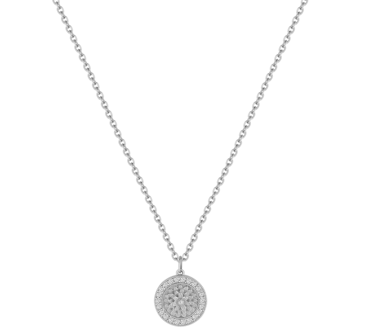 Flower Diamond Pendant Necklace