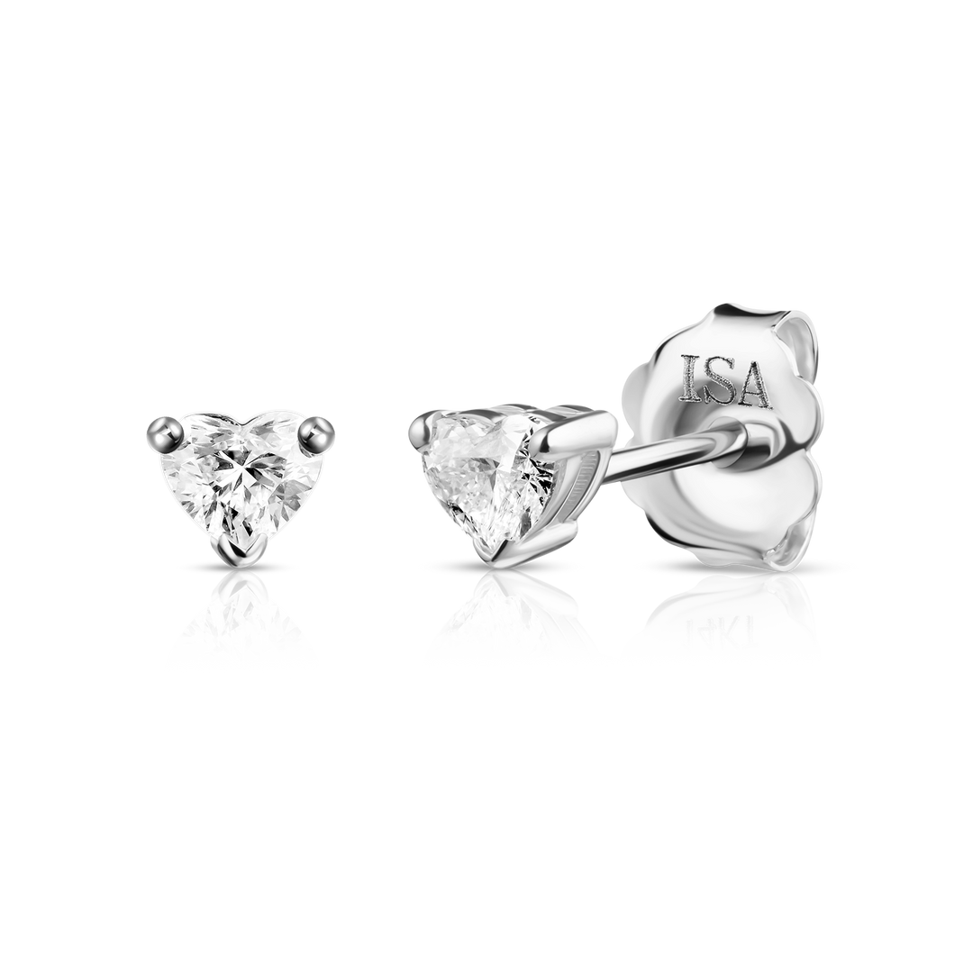 Heart Diamond Studs