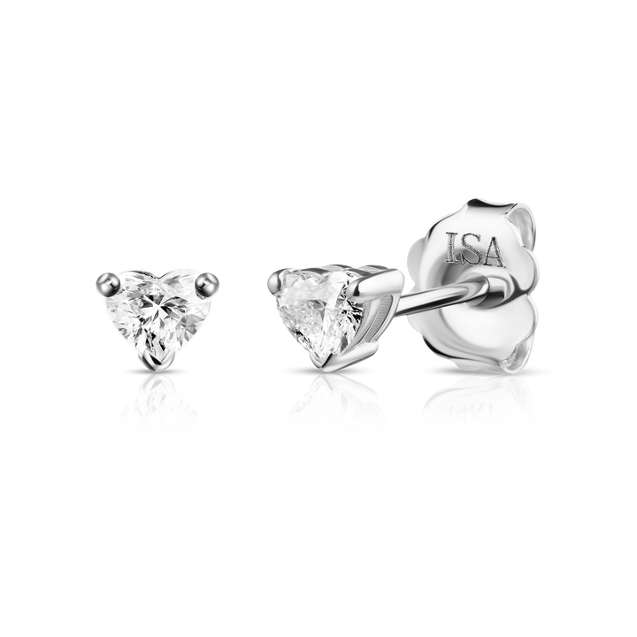 Heart Diamond Studs