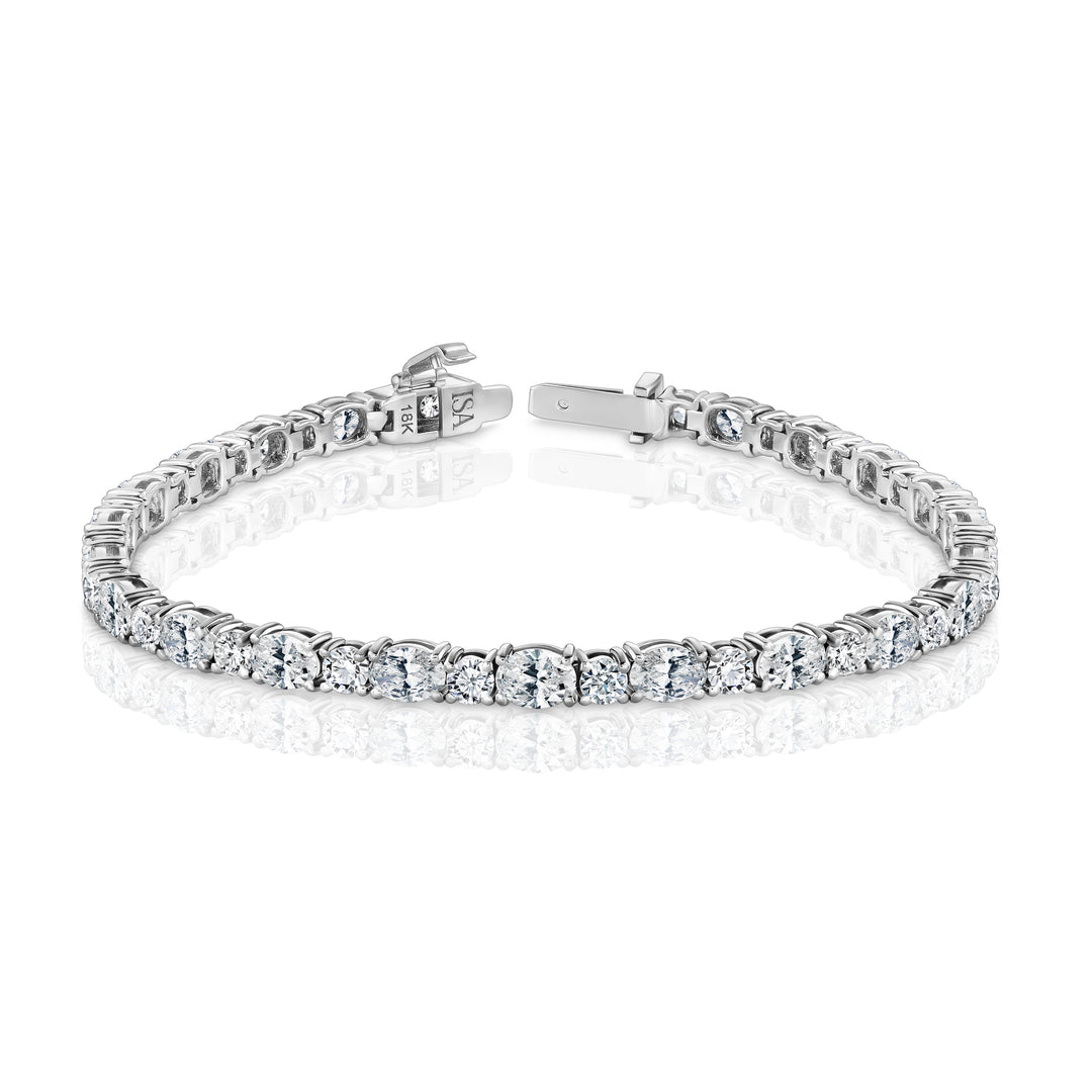 Oval and Round Cut Tennis Bracelet