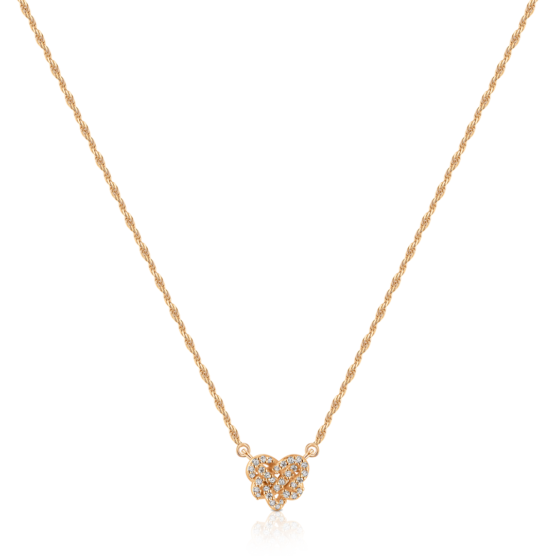 Love Knot Pave Necklace