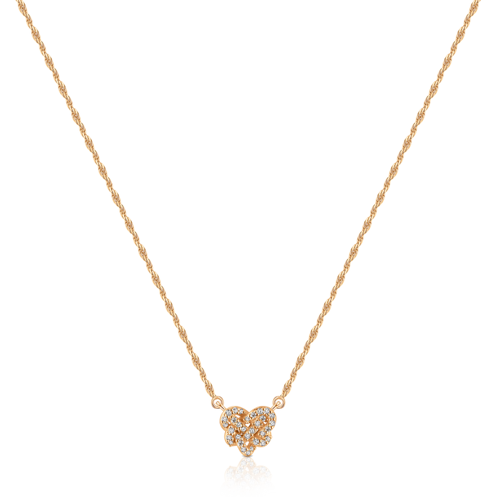 Love Knot Pave Necklace