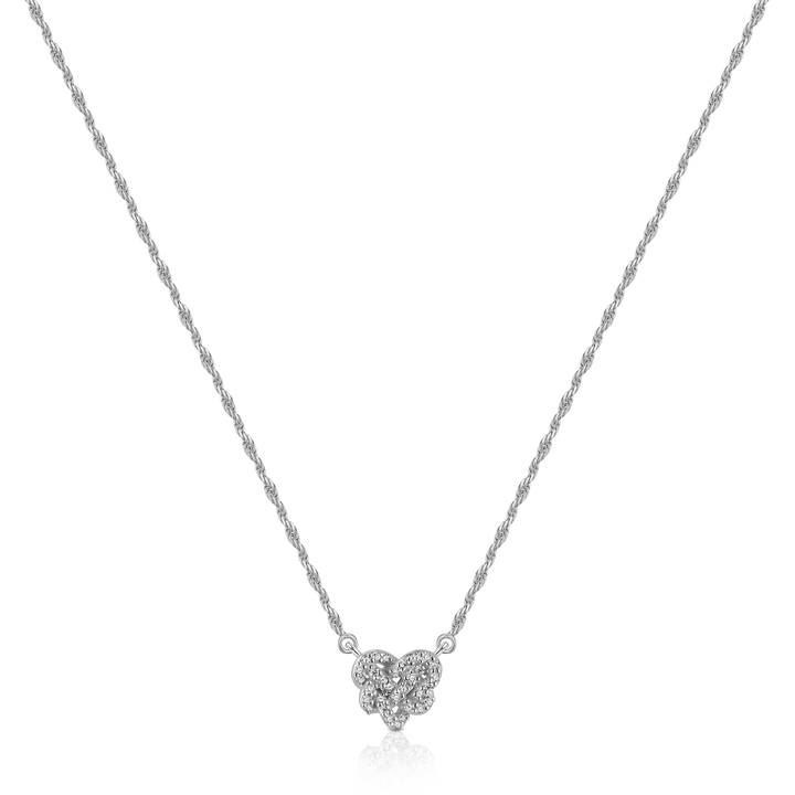 Love Knot Pave Necklace