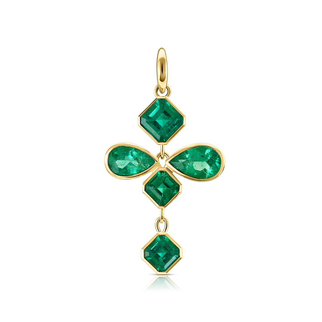 Dragonfly Colombian Emerald Pendant