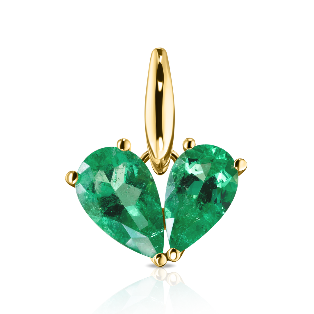 Heart Colombian Emerald Pendant