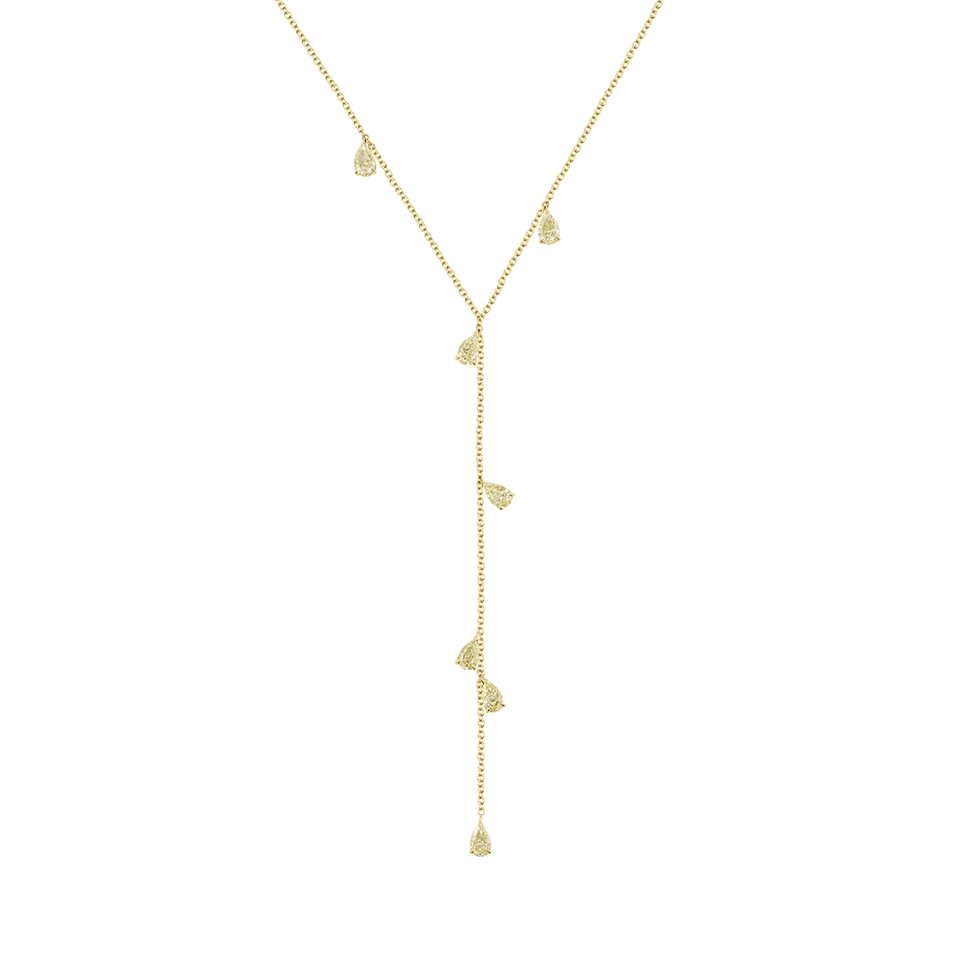 Large Yellow Diamond Lariat