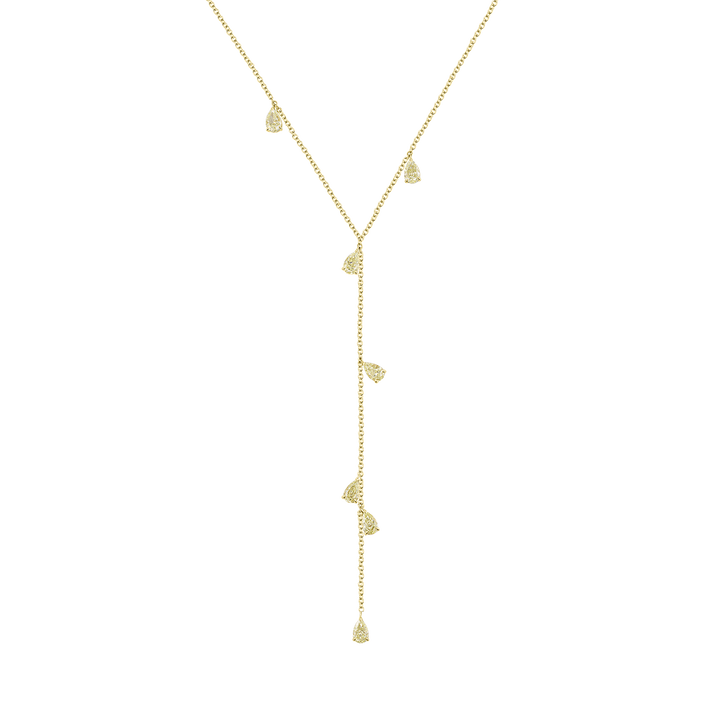 Large Yellow Diamond Lariat