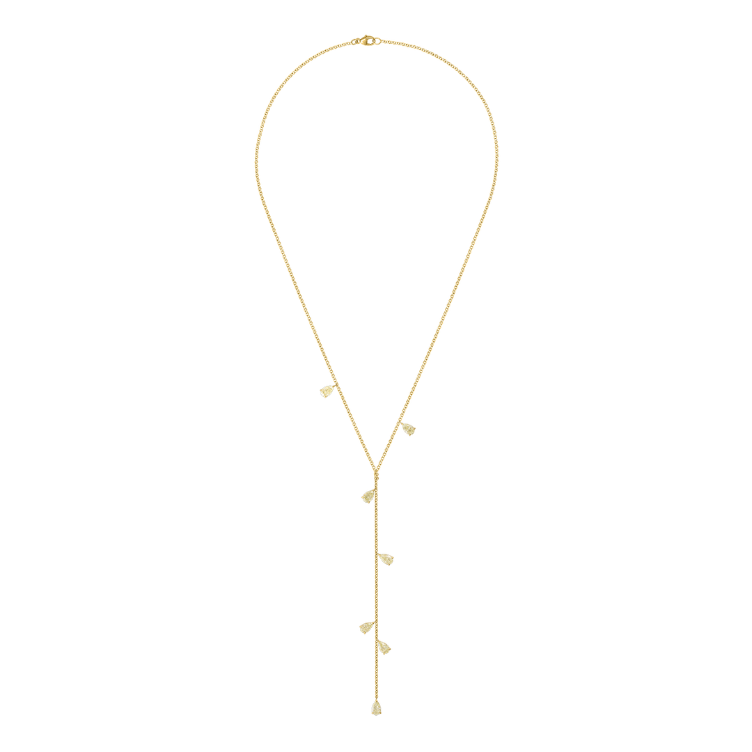 Large Yellow Diamond Lariat