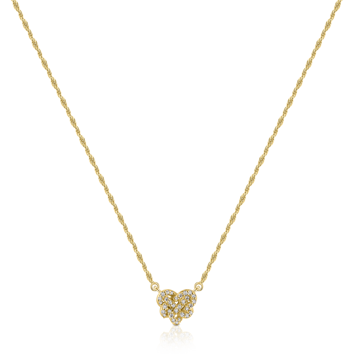 Love Knot Pave Necklace