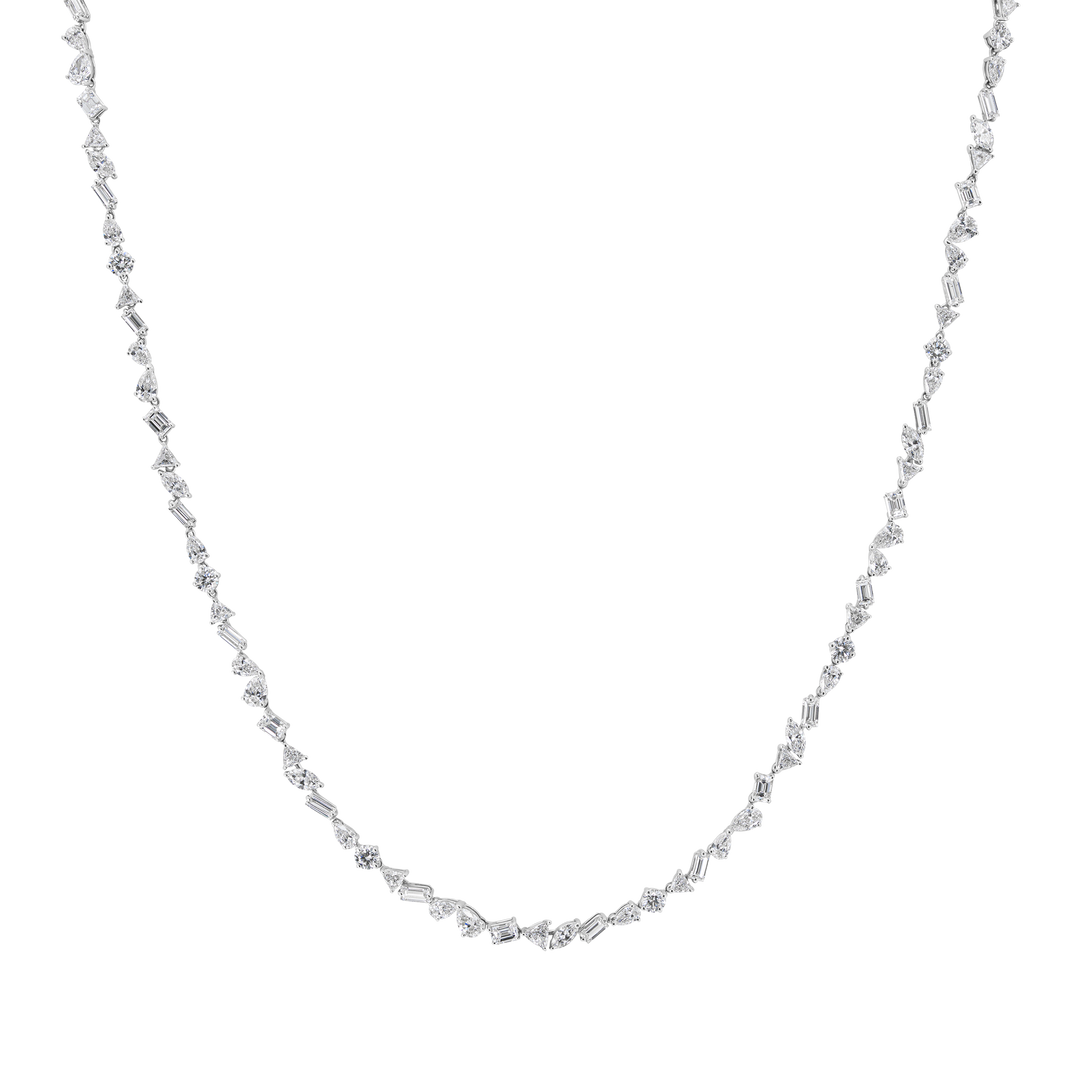 Mini Multishape Diamond Tennis Necklace