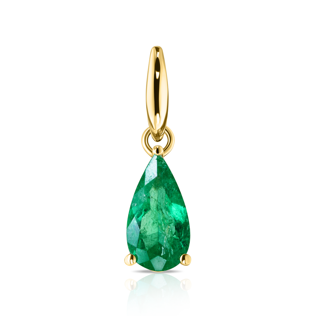 Pear Colombian Emerald Pendant