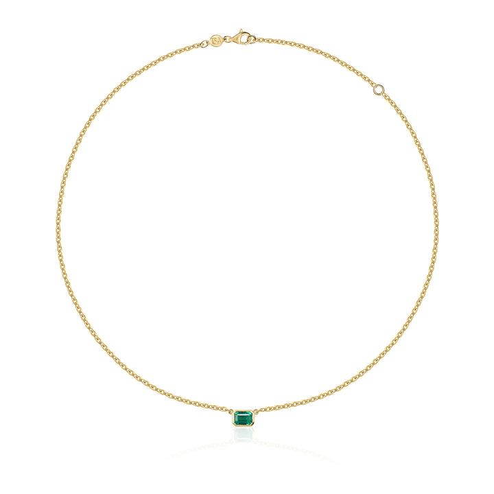 Emerald Bezel Necklace