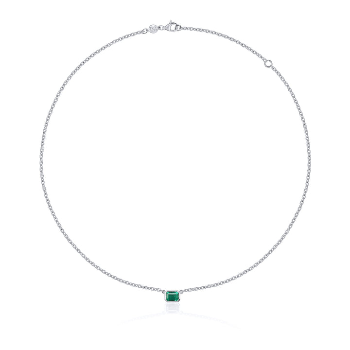 Emerald Bezel Necklace