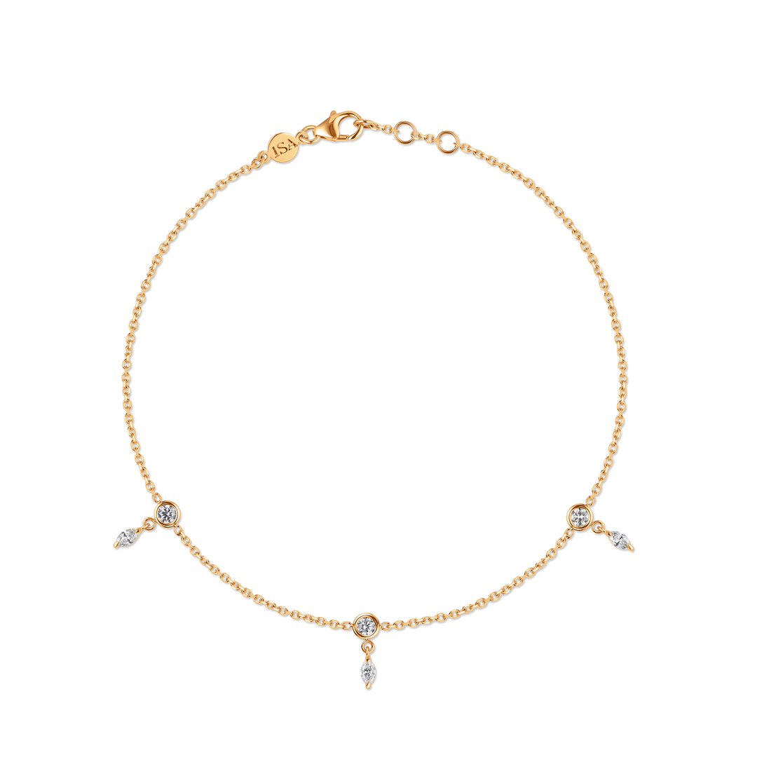 Marquise Diamond Anklet