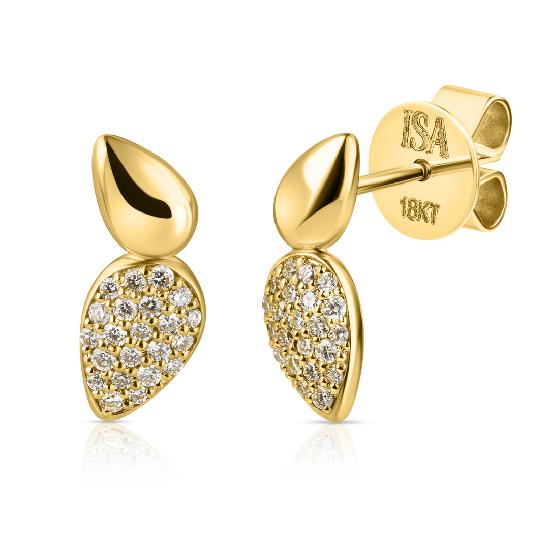 Point Drop Diamond Pave Studs