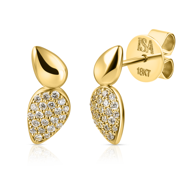 Point Drop Diamond Pave Studs