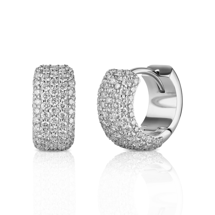 Pave Chunky Hoops