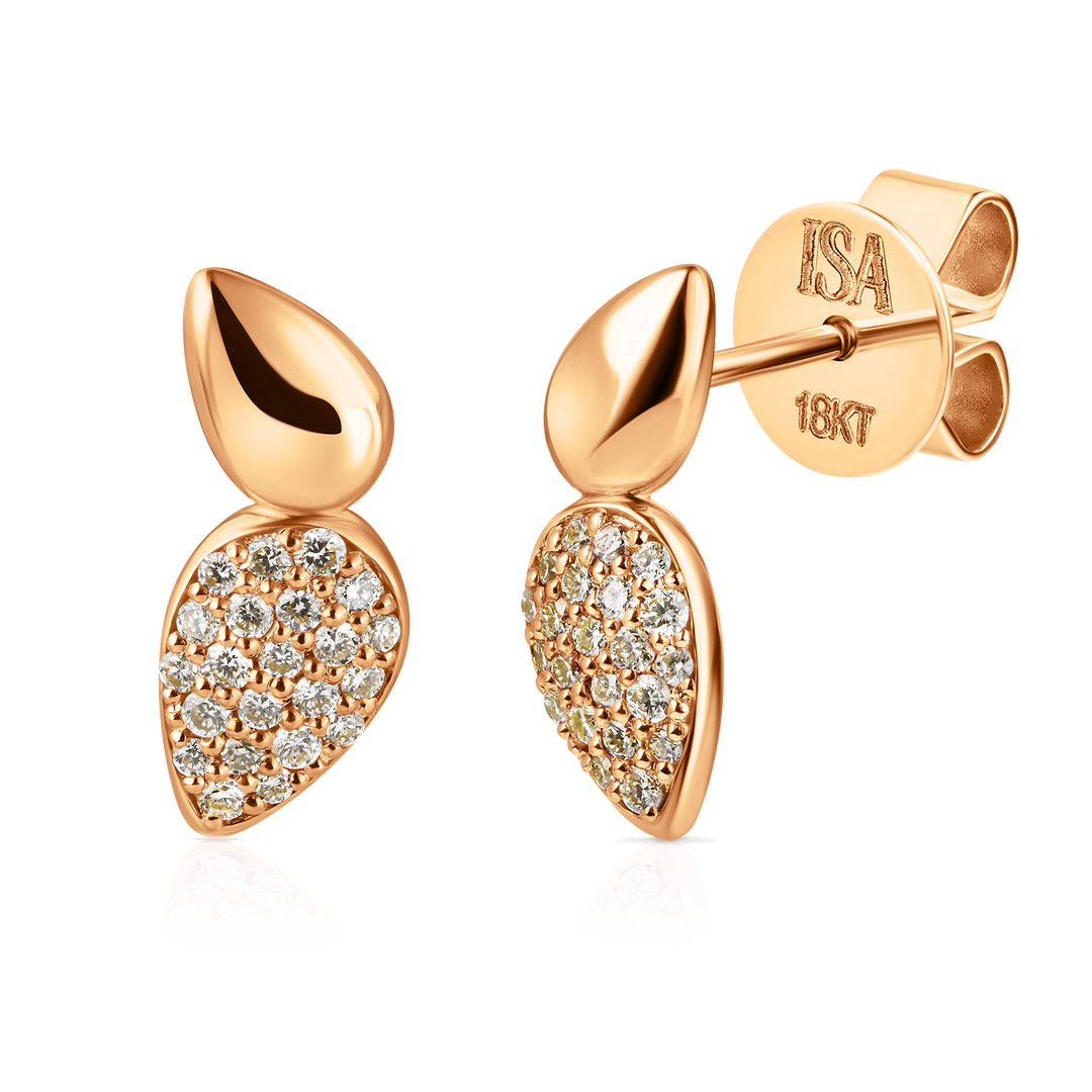 Point Drop Diamond Pave Studs