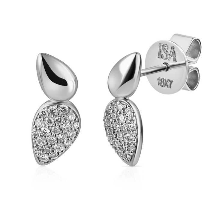 Point Drop Diamond Pave Studs