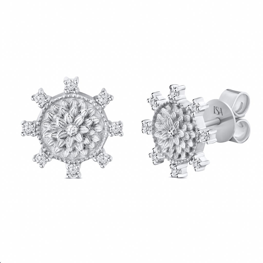 Flower Diamond Earrings