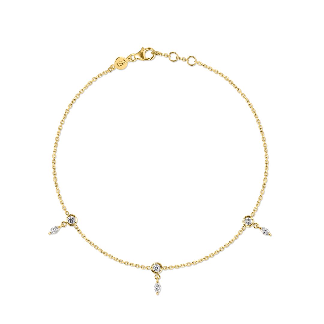 Marquise Diamond Anklet