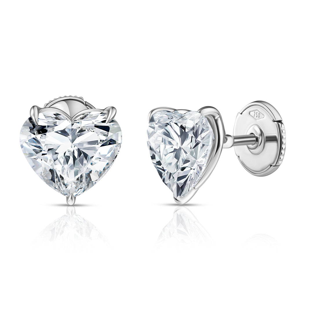 Heart Shape Diamond Studs