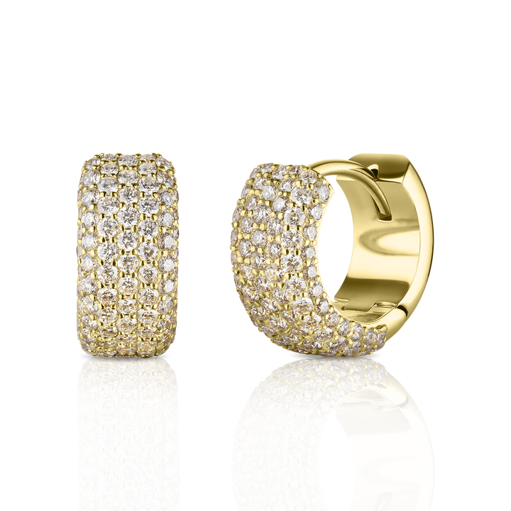 Pave Chunky Hoops