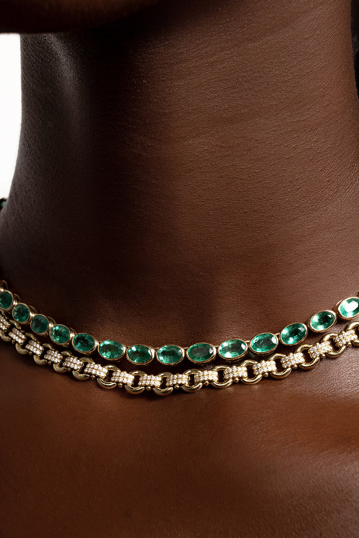 Legacy Pave Link Necklace