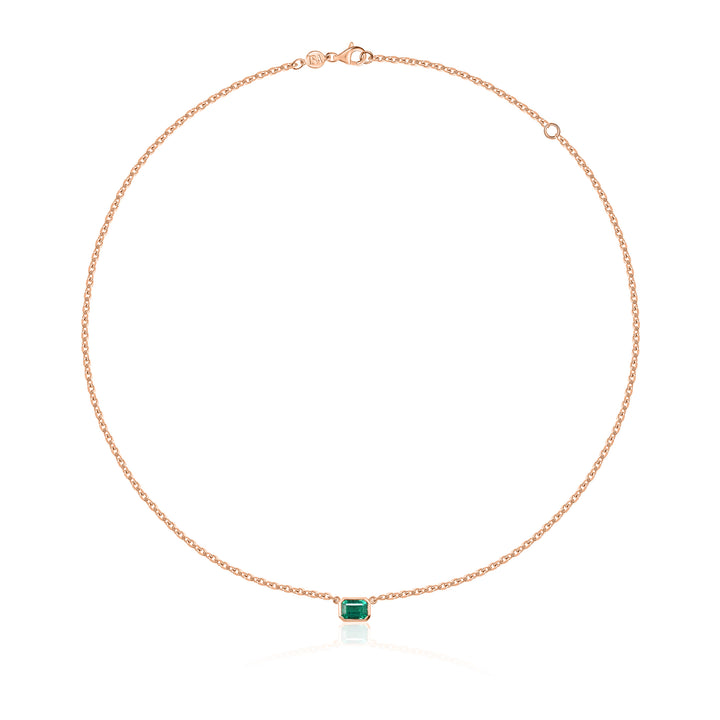 Emerald Bezel Necklace