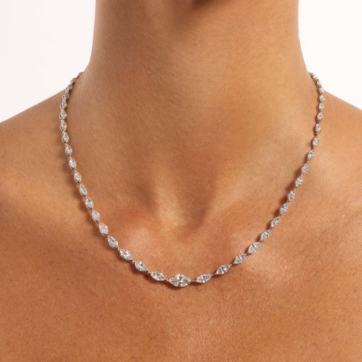 Marquise Diamond Tennis Necklace