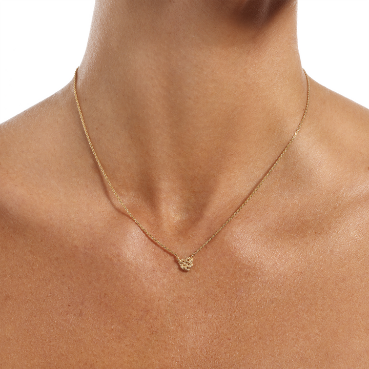 Love Knot Pave Necklace