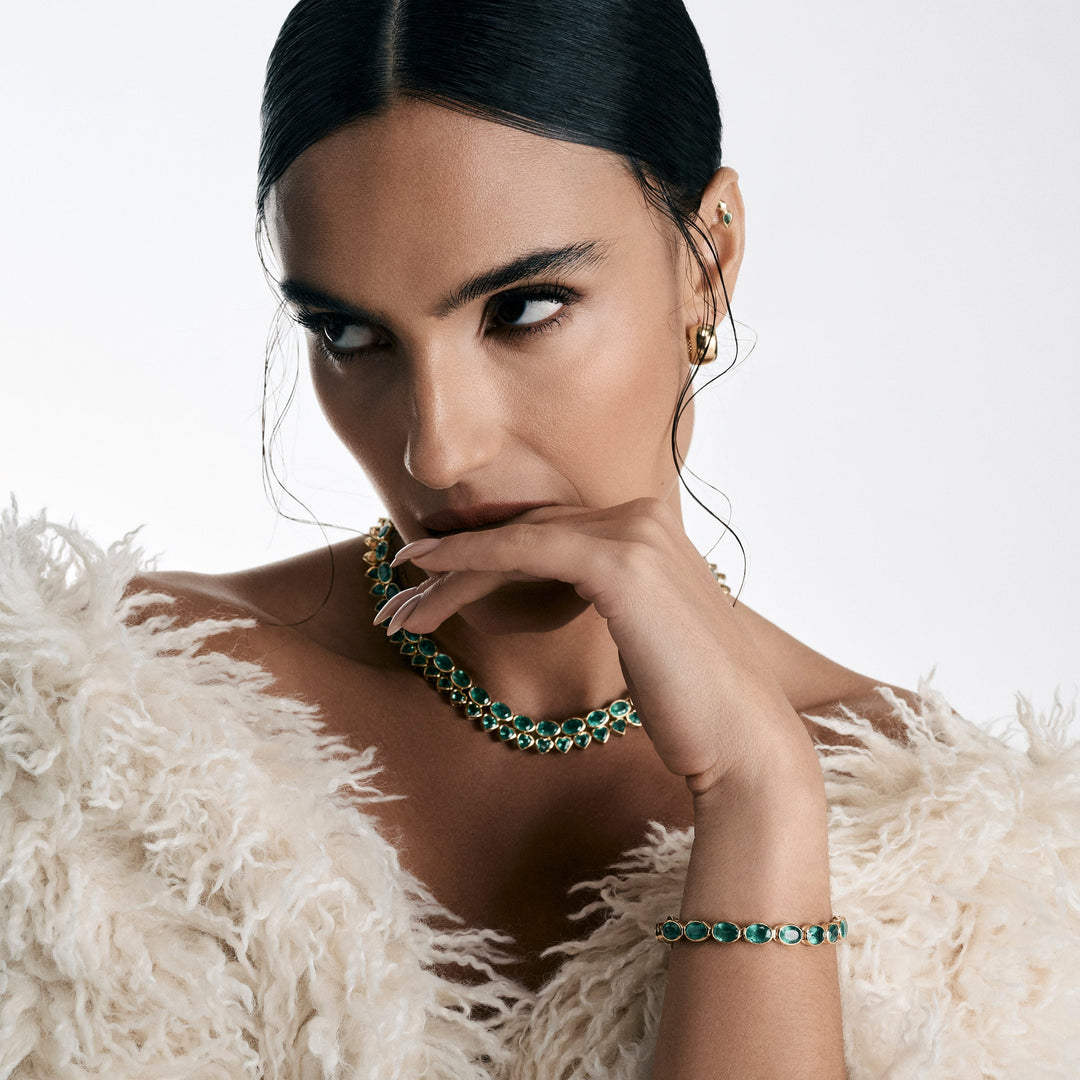 Emerald Oval Cut Tennis Bracelet