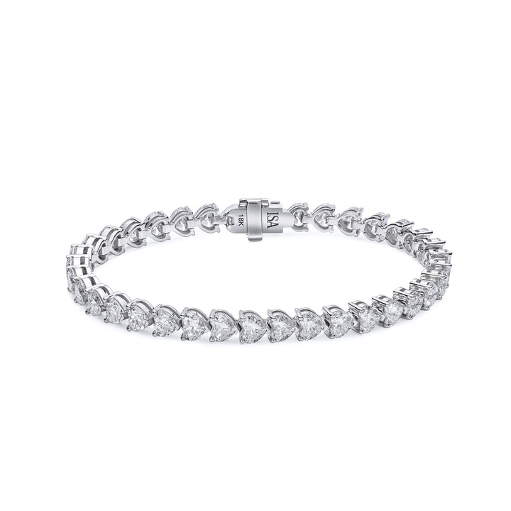 Heart Diamond Tennis Bracelet