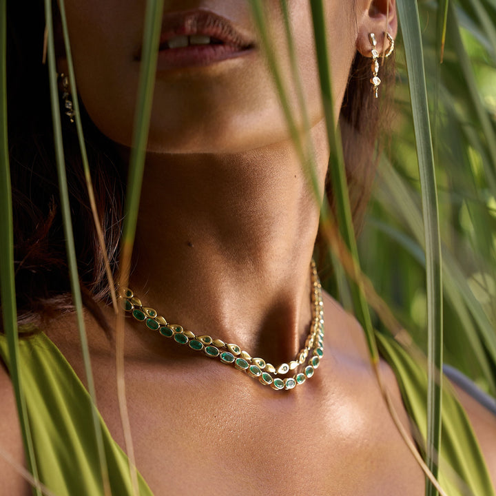 Point Emerald Necklace