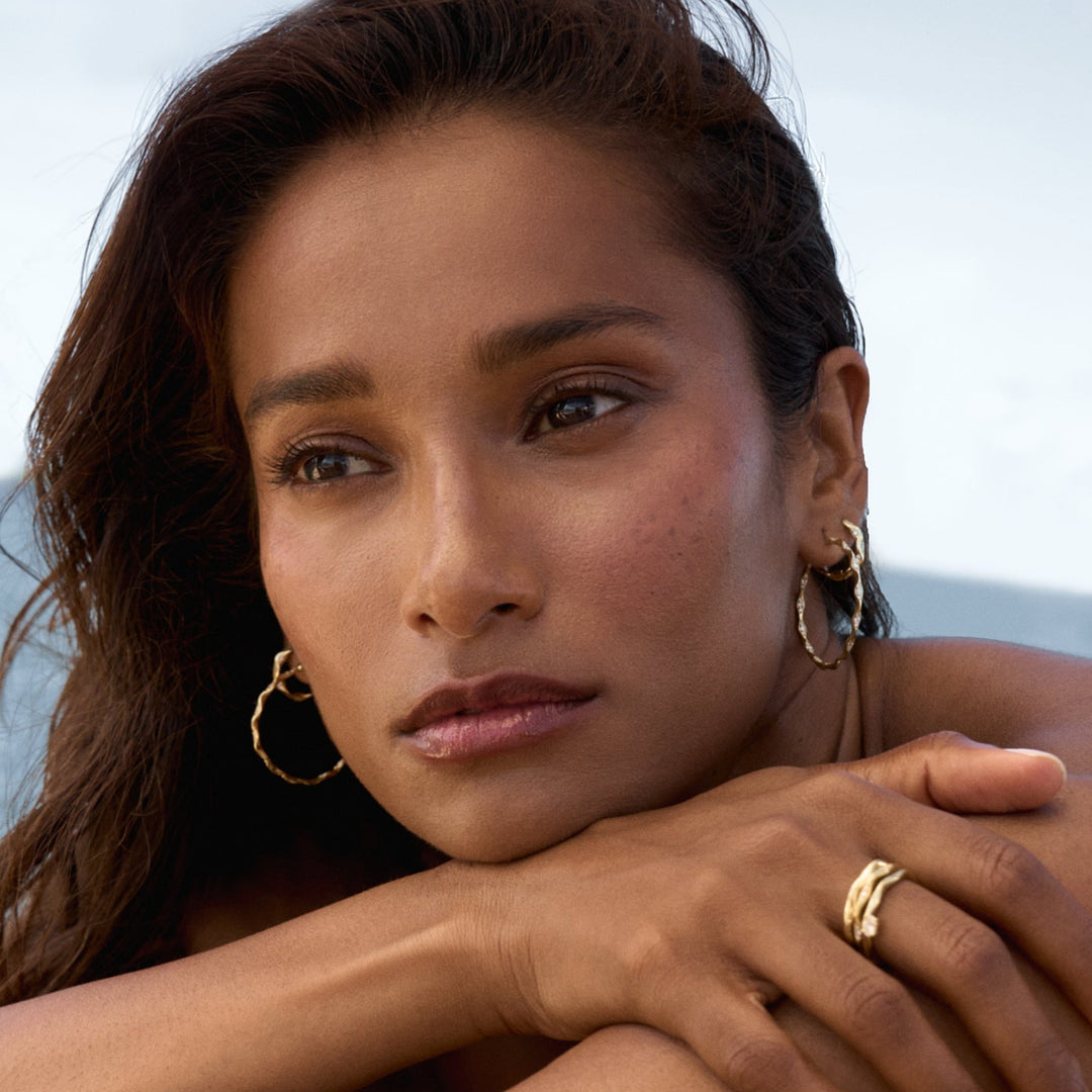 Brisa Diamond Hoops