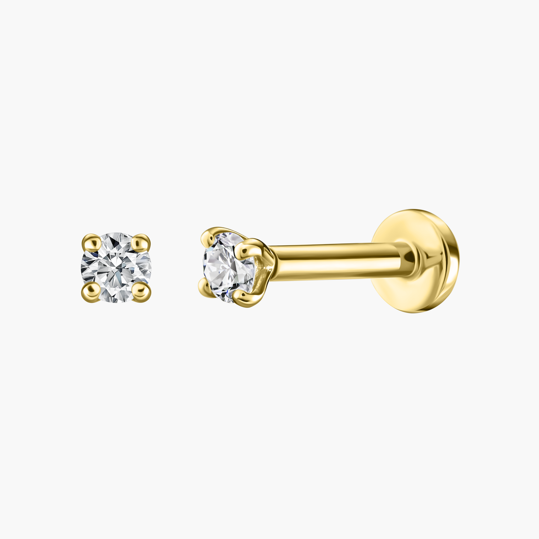 2mm Diamond Prong Threaded Piercing