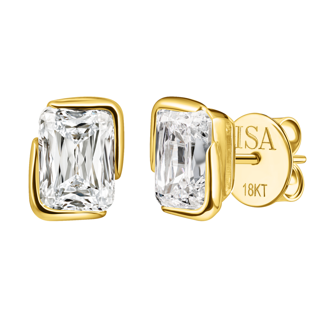 Ashoka Cut Diamond Studs