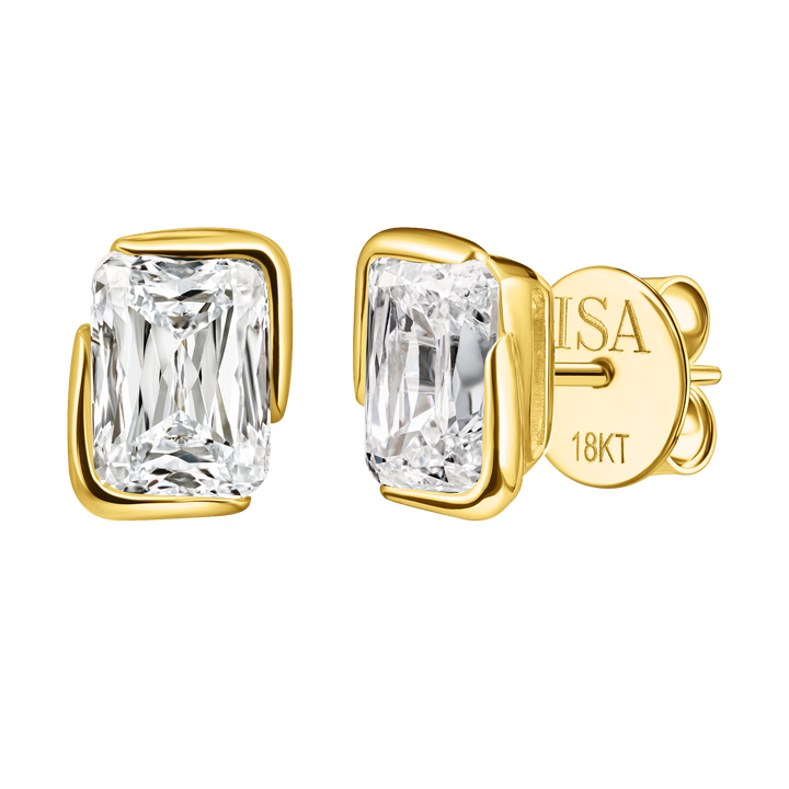 Ashoka Cut Diamond Studs