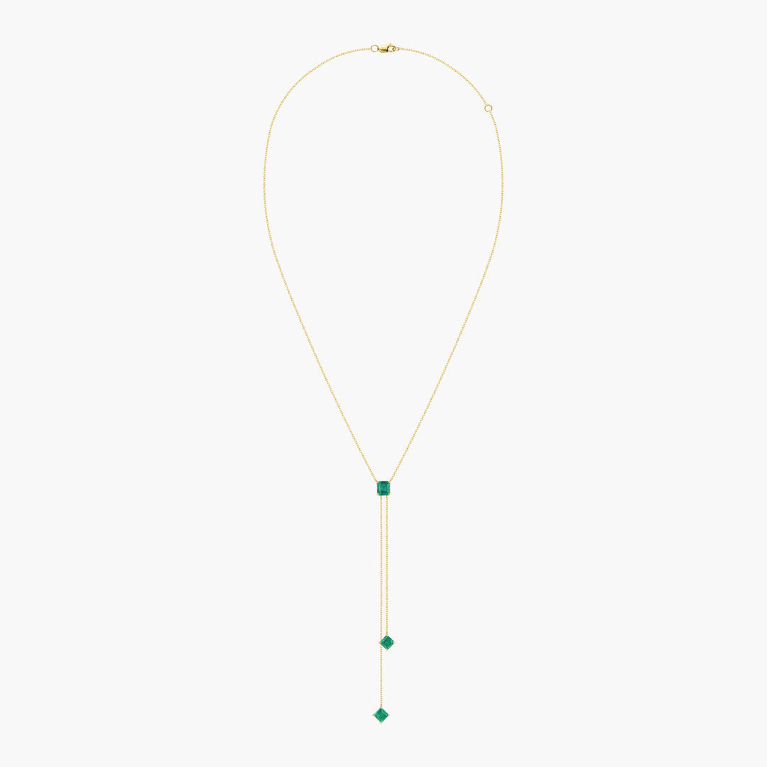 Asscher Cut Emerald Lariat