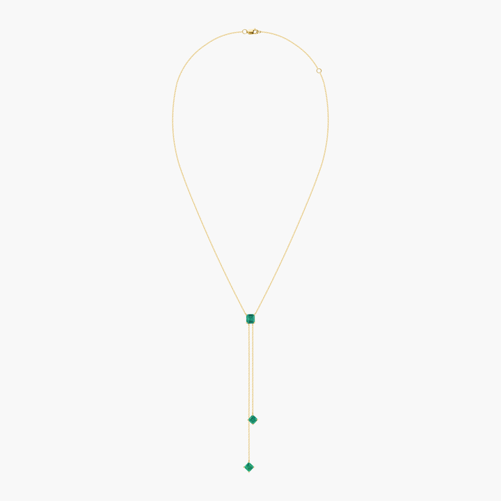 Asscher Cut Emerald Lariat