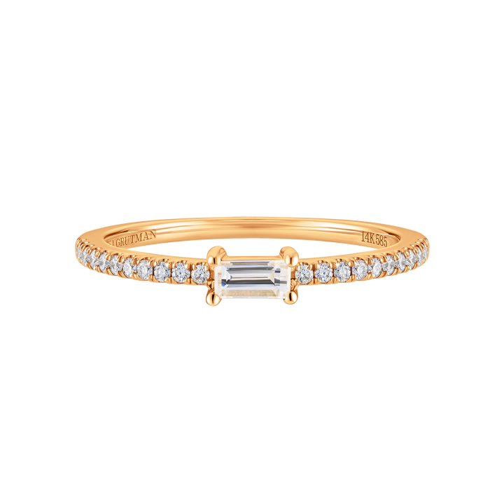 Baguette Diamond Pave Ring