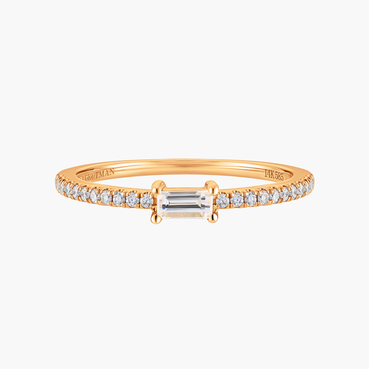 Baguette Diamond Pave Ring