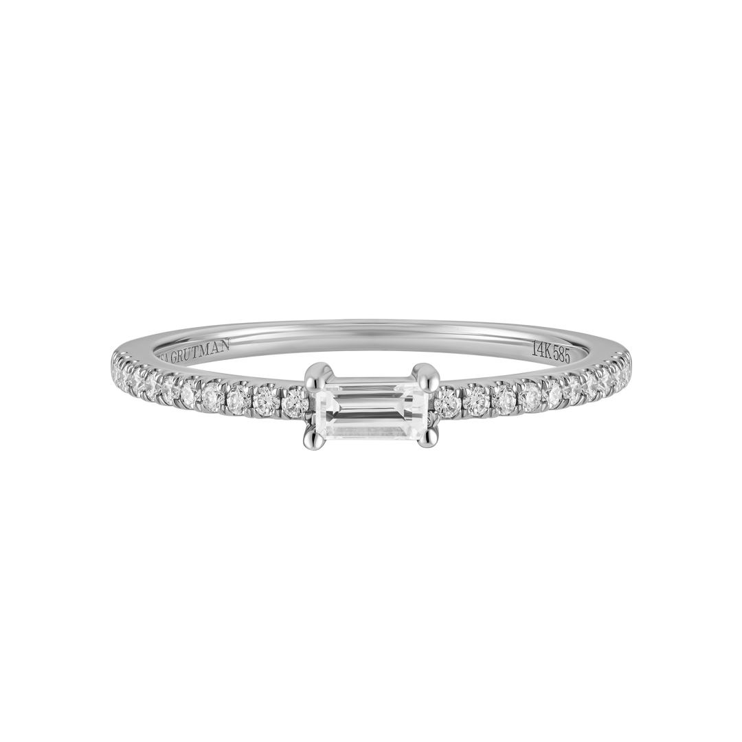 Baguette Diamond Pave Ring